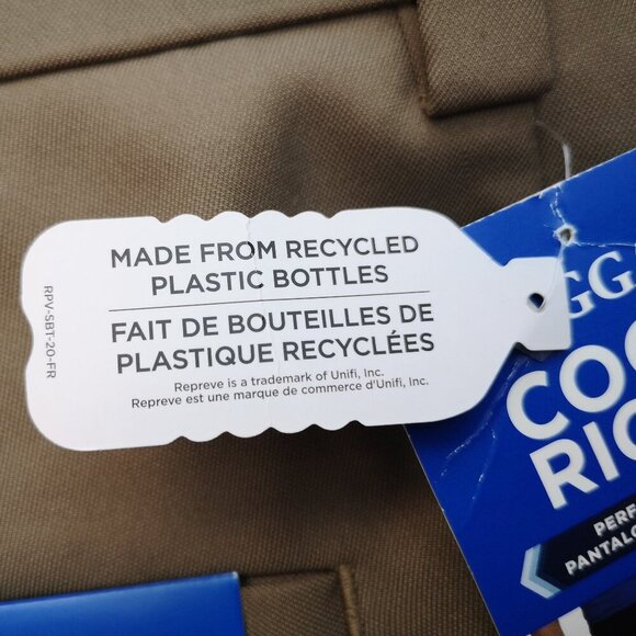 NWT Haggar Cool Right Men's Size 42/32 Flat Front Straight Fit Tan Pants - Picture 7 of 16